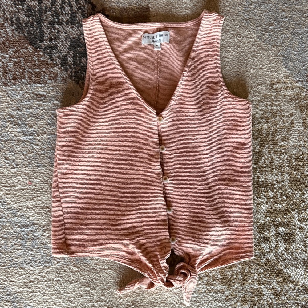 Madewell Blush Button-Down Tank Top